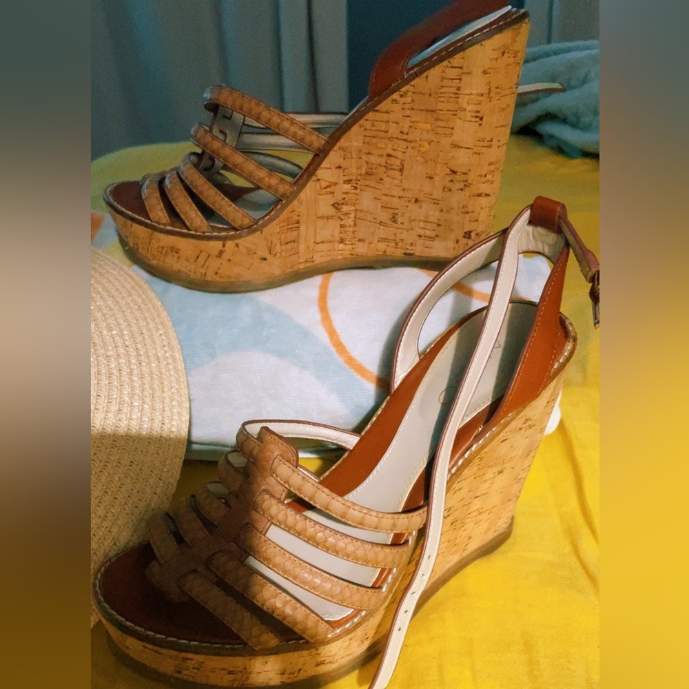 Slightly worn Aldo wedge sandals
